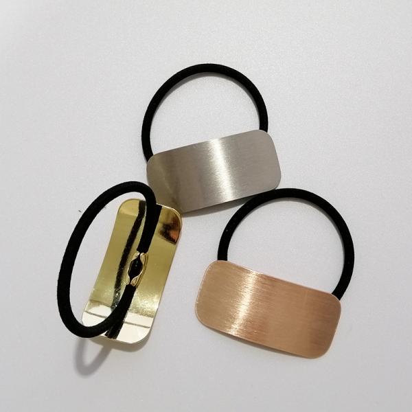 high ponytail hair ties  Bands Elastic holders Fashion Women Alloy Geometric Simple 5.5x2.7cm
