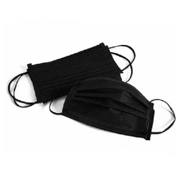 Dust Nose Head Loop Type IIR Black 3Ply Face Mask ASTM Level 4 Protective Masks