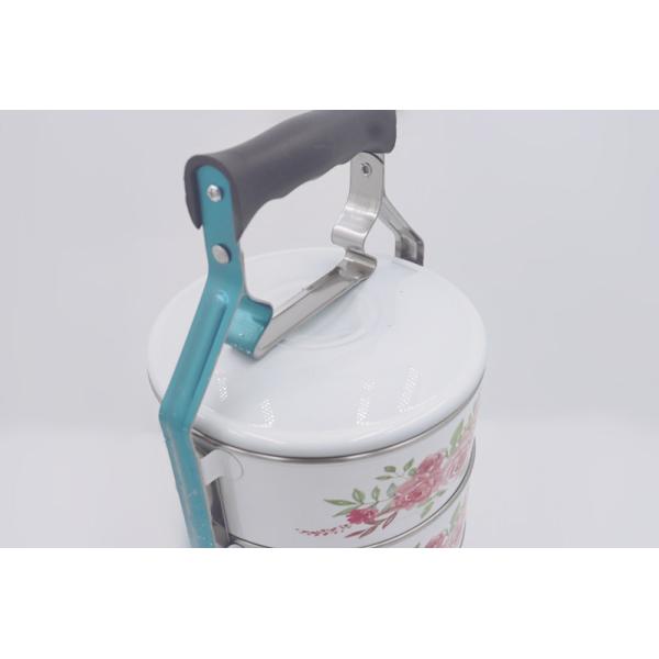 Three Tier Tiffin Lunch Box Lockable Stainless Steel Sandwich Container