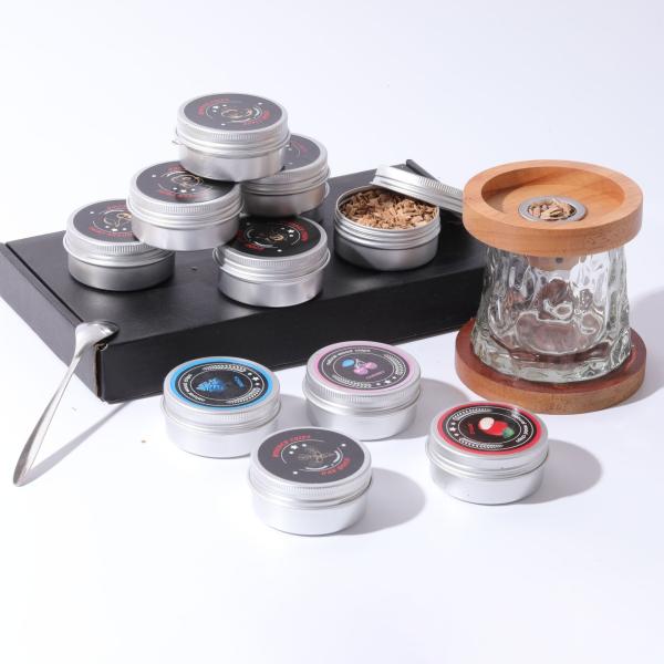 Bar Tools Premium Whiskey Wood Chips cocktail smoker chips  wood fruit flavor set