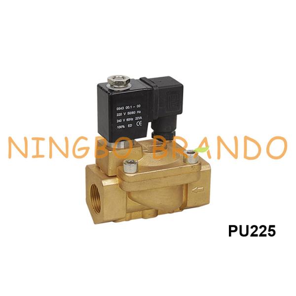 2 Way Shako Type Electric Brass Solenoid Valve 3/4'' PU225-06 1'' PU225-08 220VAC 24VDC