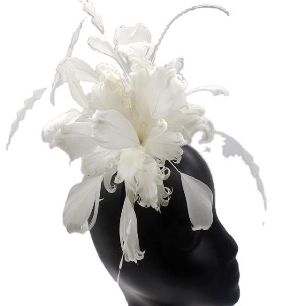 Silk Screen Printed Goose Flower Feather Headband For Father's Day Occasion