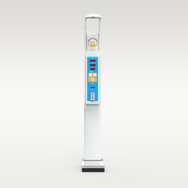 Accurate Coin Hospital Weighing Scale with Height Measurement Height Range 60-200cm