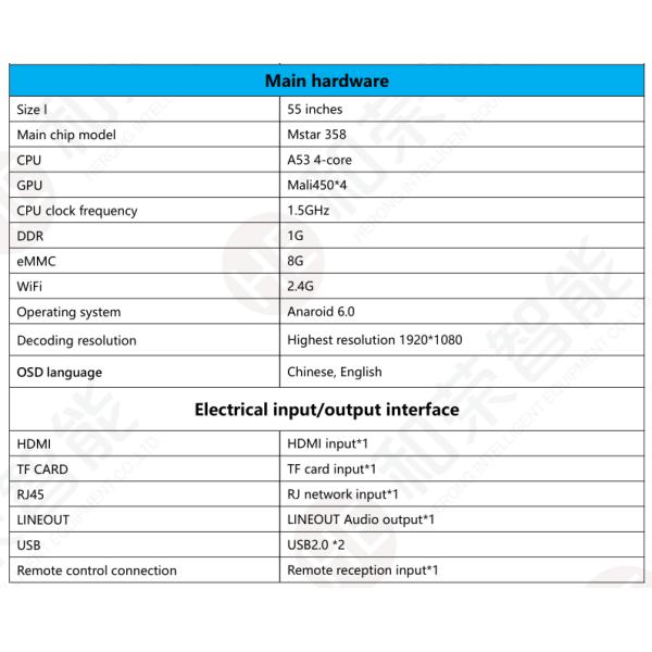 HD FHD Intelligent Advertising Machine 55 Inches Screen