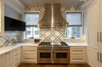 Armoire de cuisine en bois massif classique blanc rustique Armoire de cuisine personnalisée avec poignée