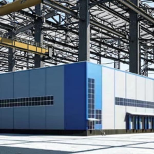 Customizable Steel Structure Factory with Q355/Q235B/ASTM Frame Grade and EPS Sandwich Panel Wall and Roof