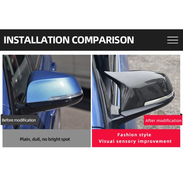 ABS Material Carbon Fiber Mirror Cover For BMW 3 Series F30 F35 Rearview Mirror Cover