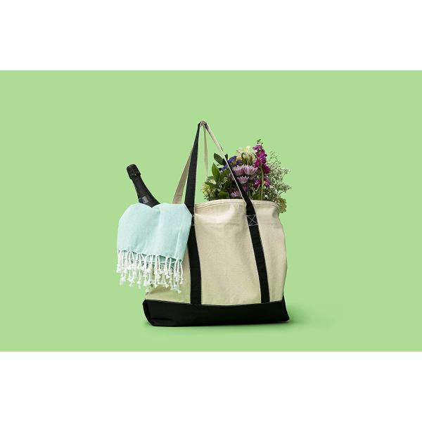 Дополнительный большой застегнутый на молнию холстом хлопок топ-100% застежка-молнии сумки Tote органический 22 дюйма