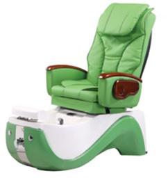 WT-8238 Green Hydraulic Reclining Pedicure Chair 220v -110V With Color Changing Light