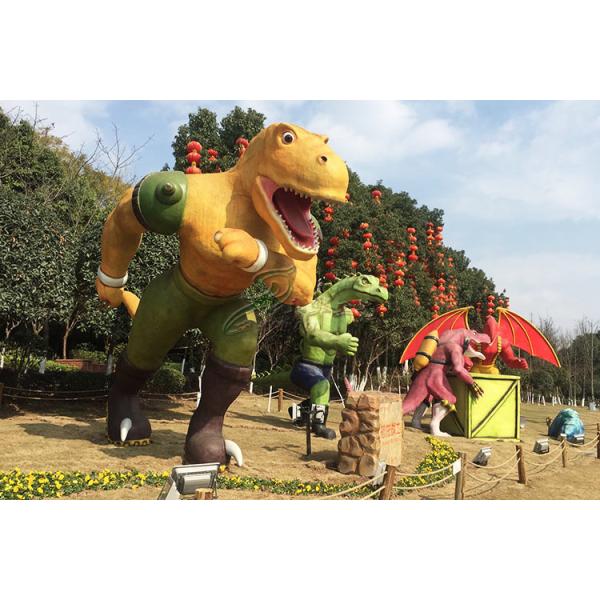 Park Ornamental Custom Fiberglass Products Marvel Character FRP Dinosaur