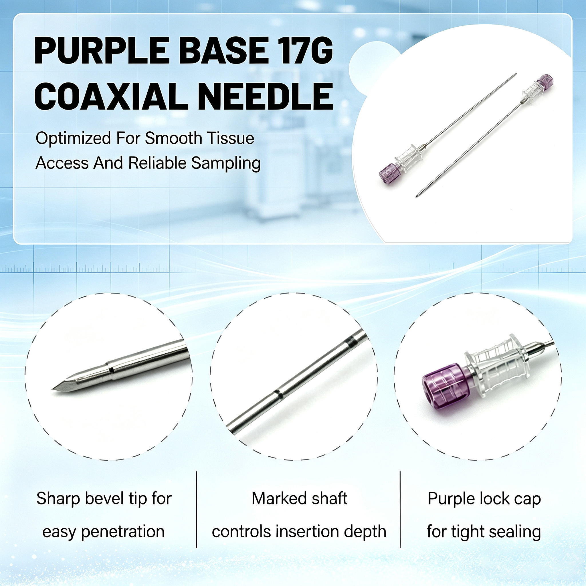 Customized 17G Coaxial Needle by Precision Grinding and Electropolishing