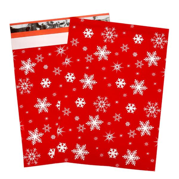 Biodegradable Compost Sustainable Envelopes Shipping Express Mailing Bags Merry Christmas Mailer For Gift Packaging