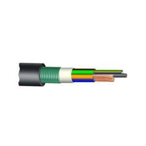 Optical Hybrid Fiber Power Cable , Single Mode Fiber Optic Cable Aluminum Tape Armour