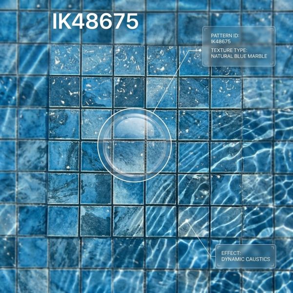 Wholesale Blue Glazed Ceramic Mosaic Tile Ice Crackle Design Swimming Pool Bathroom Wall Floor/Kitchen