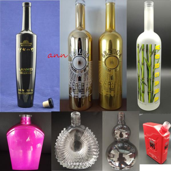 Frosted Gold Triangle Brandy Empty Bottle Decal Transparent