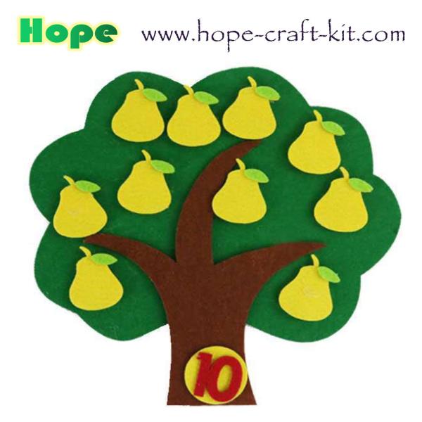 Felt DIY Material Kids Toddler Children Numbers Education Kits Teaching Aids digits Felt Fruit Vegetables OEM ODM