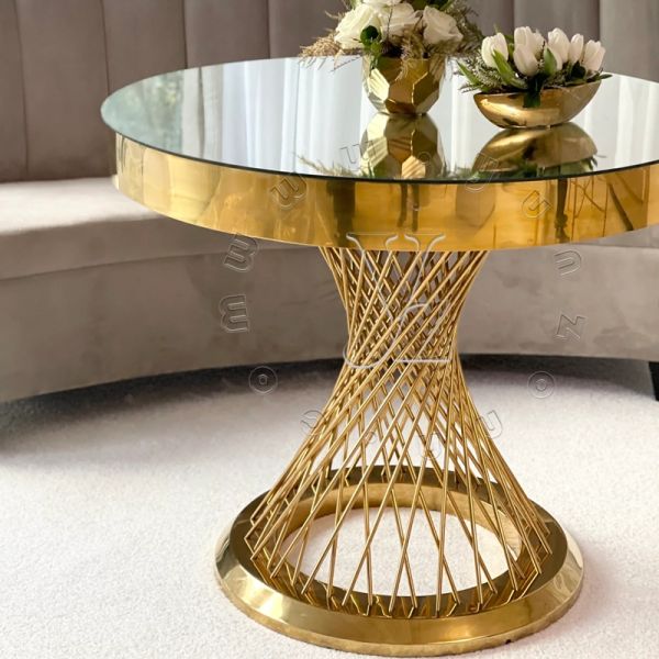 Commercial Furniture Wedding Cake Table with Stainless Steel Frame and Nest Base Wedding Decoration Event Decor