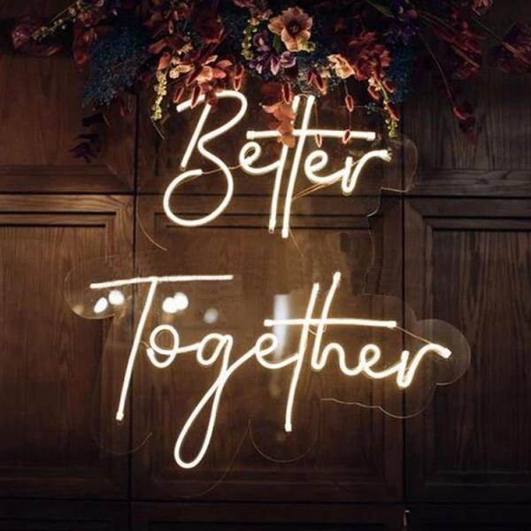 Custom Better Together Neon Led Light Sign Romance Wedding