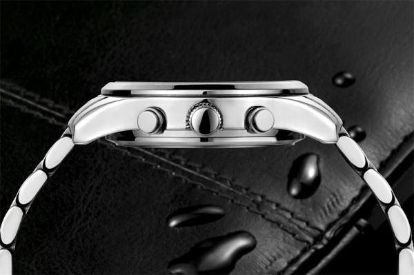 KINYUED Distinctive Style China Automatic Movement Watches Water Resistant Stainless Steel Strap Wristwatches
