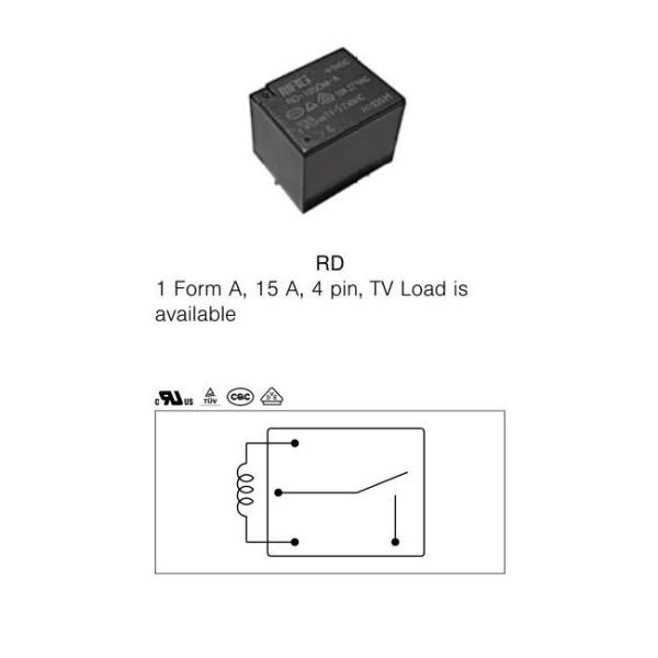 4 диэлектрик реле 0.36mW Pin SPST 5V 10 Amp выдерживает 2.5kv RD-105DM-A