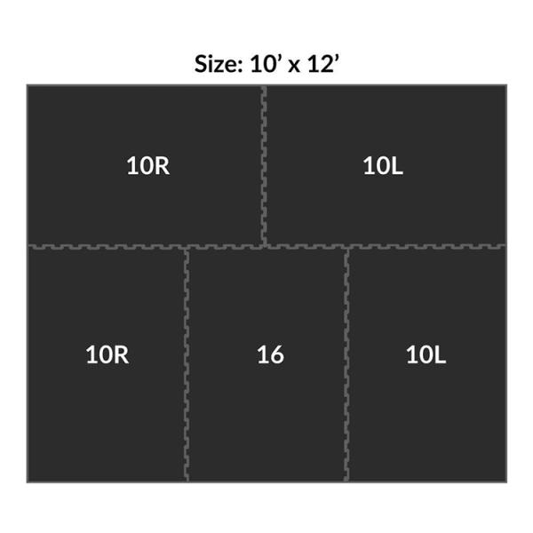 Black Horse Rubber Stall Mats 3/4 Inch X 10 X 12 Ft