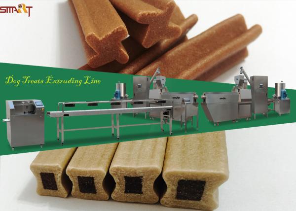 3450x900x2200mm 81kw 100kg/hr Pet Treat Machine