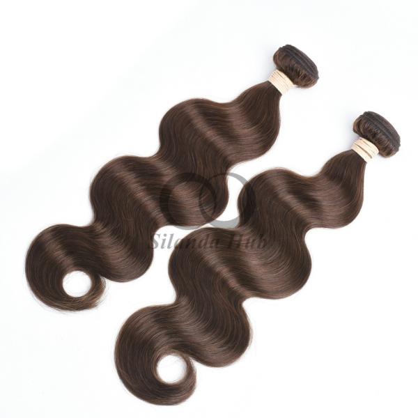 #4 Medium Brown Body Wave Remy Human Hair Bundles Sew In Weave Bundles Brazilian Bundle Deals