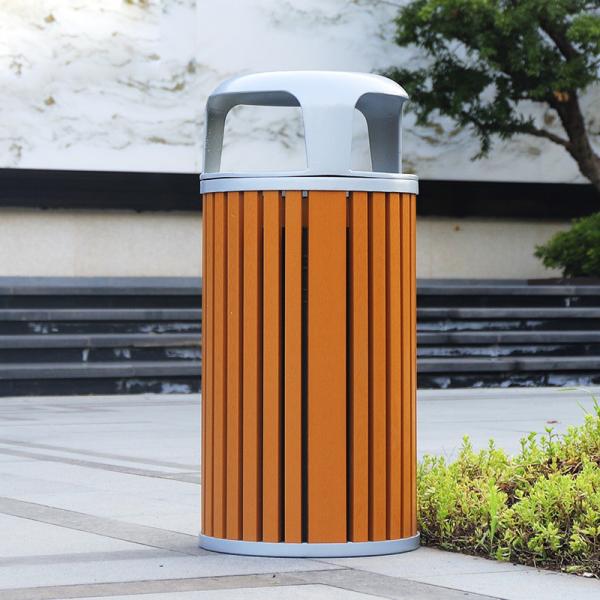 Waste Bin Manufacturer Outdoor Round Stainless Steel Trash Can