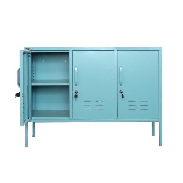 Colorful Bedroom Small Metal Storage Cabinet with 4 Feet