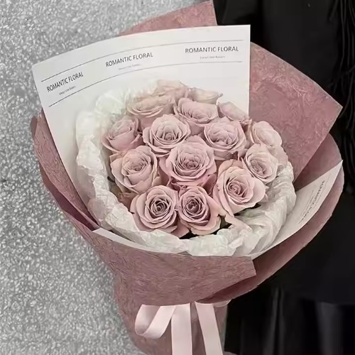 Florist Wrapping Paper in Stone Texture for Sustainable Flower Bouquet Packaging