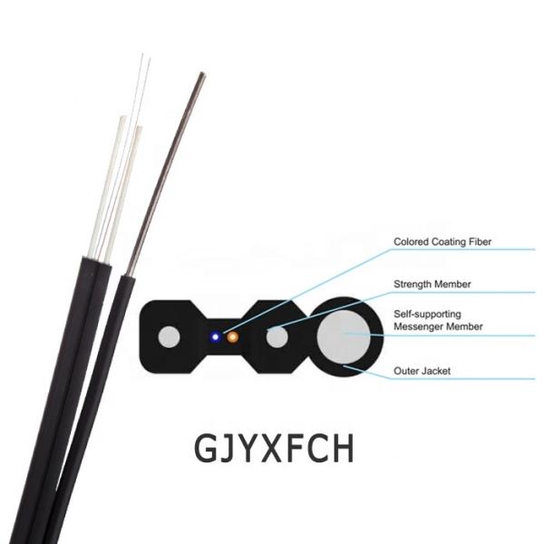 2 núcleos G657A1 fibra GJYXCH GJYXFCH FTTH cabo drop ao ar livre