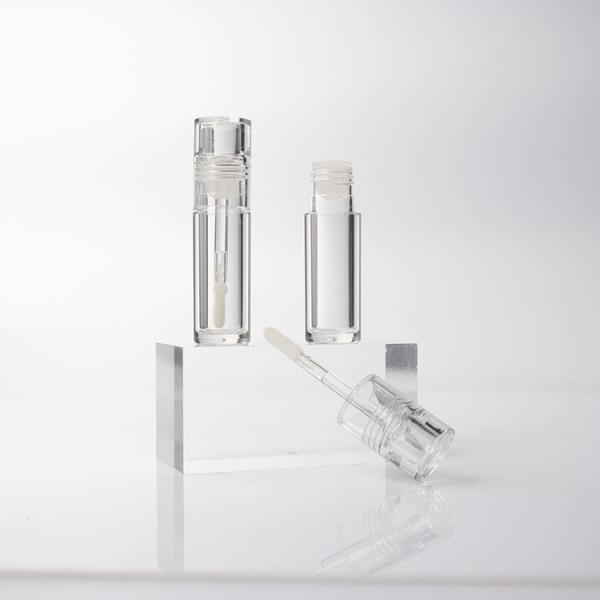 Novo design tubos de brilho labial recipiente cosmético transparente embalagens lindas de brilho labial