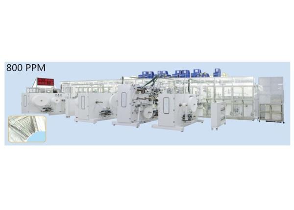 Mitsubishi System 98% Passing 0.6Mpa Diaper Manufacturing Machine