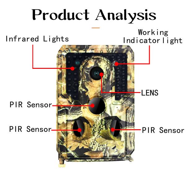 De PR400 Hunter Trail Camera 32GB de vision nocturne de faune de caméra de Wifi de traînée pleine Hd vidéo de la caméra 3MP 1080p