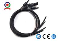 alambre de cobre del cable de extensión del panel solar 14AWG de 2.5m m negro y rojo con el conector