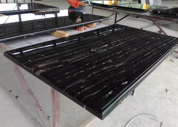 Silver Portoro Silver Dragon Black Marble Slab Countertop For Marble Kitchen Sink