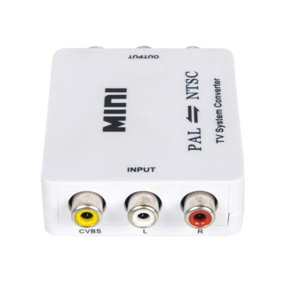 PAL60 NTSC 3.58 SECAM To PAL MINI TV System Audio Video Converter