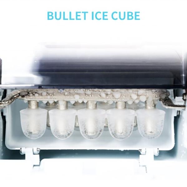 Automatic Stainless Steel Portable Nugget Ice Maker for Home High Capacity 105w Power 15kgs/24hrs Ice Making Capacity