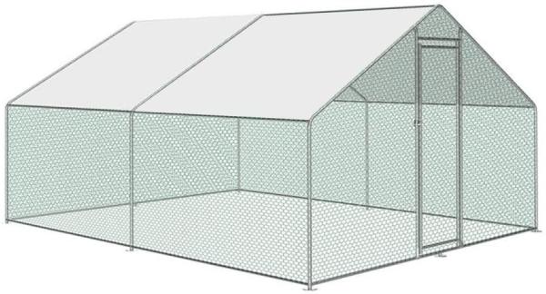 Hot Galvanized Chicken Run Enclosure Hen House 9M² Park Grid 3X3M Steel Chicken Cage