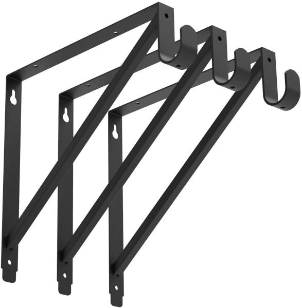 Suporte de suportes para cortinas de guarda-roupa padrão com suporte de aço metálico pesado