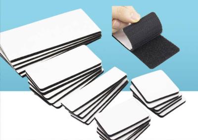 Peel And Stick Square Hook And Loop Tape Adhesive Strong Adhesive Backing