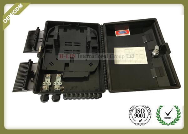 Black ABS Fiber Optic Termination Box Support Both Mechanical And Fusion Splicing