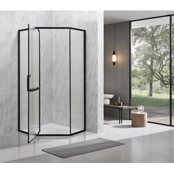 6mm Narrow Reeded Glass With Alum Frame For Modern And Stylish Bathroom