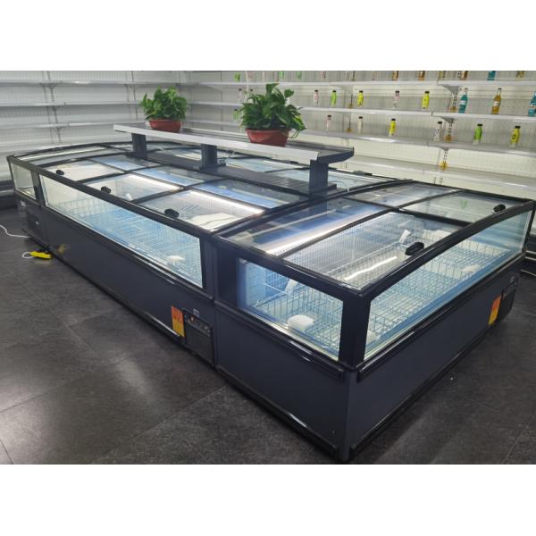 Commercial Chest Freezer With Static Cooling System Equipped With Low-E Sliding Glass Doors And An Inverter Compressor