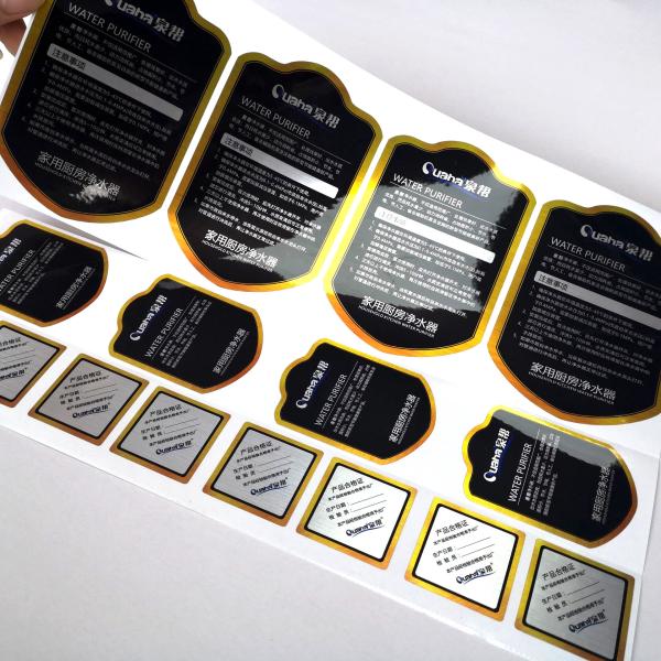 Выбитый 10 стикерам ярлыка прямоугольника CMYK PMS цветов косметическим