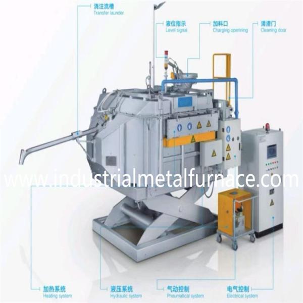 Hydraulic Functions Industrial Aluminum Melting Furnace Easy Operation