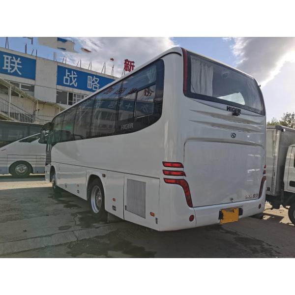 Used Higer Bus KLQ6856 37 Seats Steel Chassis Rear Yuchai Engine Left hand Drive Good Condition with AC