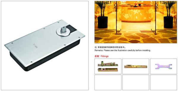 Floor Hinge T-48, color:black or blue, casting iron,  weight capacity 120kgs,