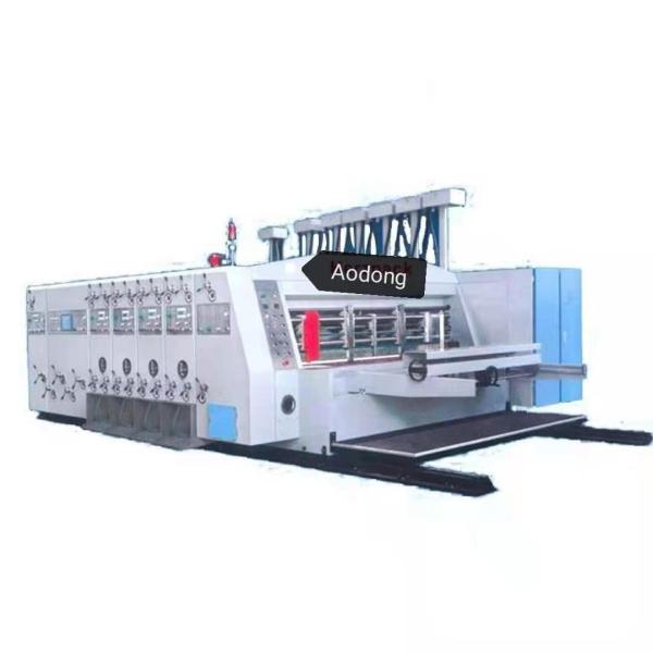 Flexo multicolor que imprime ranurando la máquina que corta con tintas, equipo de impresión flexográfico