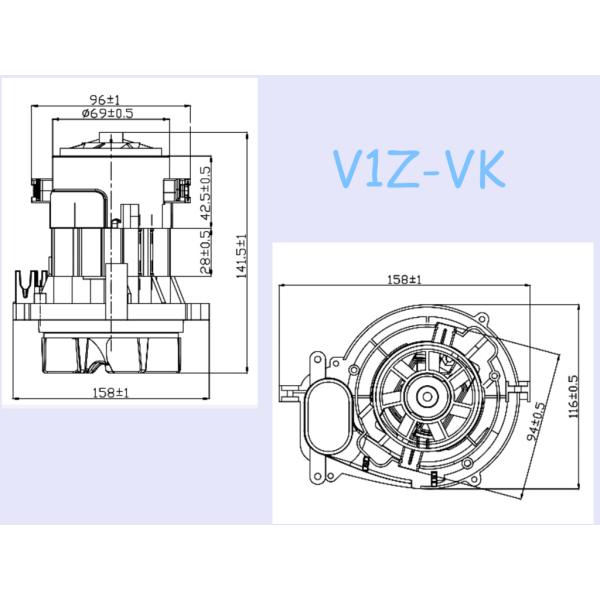 Single Phase V1Z 30000 Turn Carpet Cleaning Vacuum Cleaner Motors
